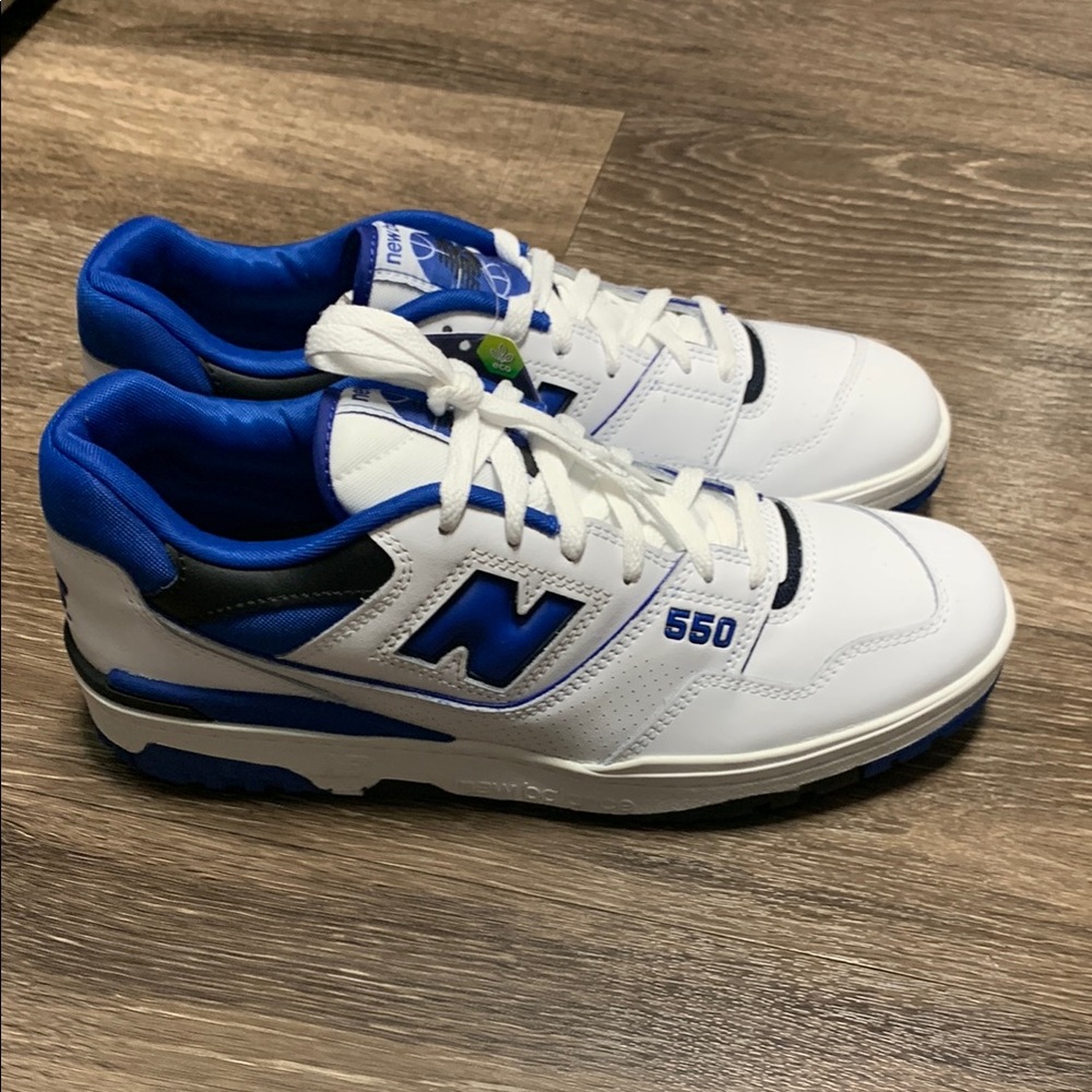 New Balance 550 White and Blue Men's Shoes